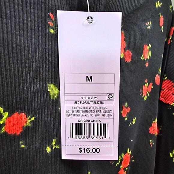 Floral Long Sleeve Cropped Top | Wild Fable | Medium - Picture 8 of 12